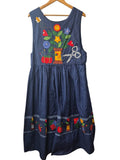 Embroidered Jumper Dress Vintage