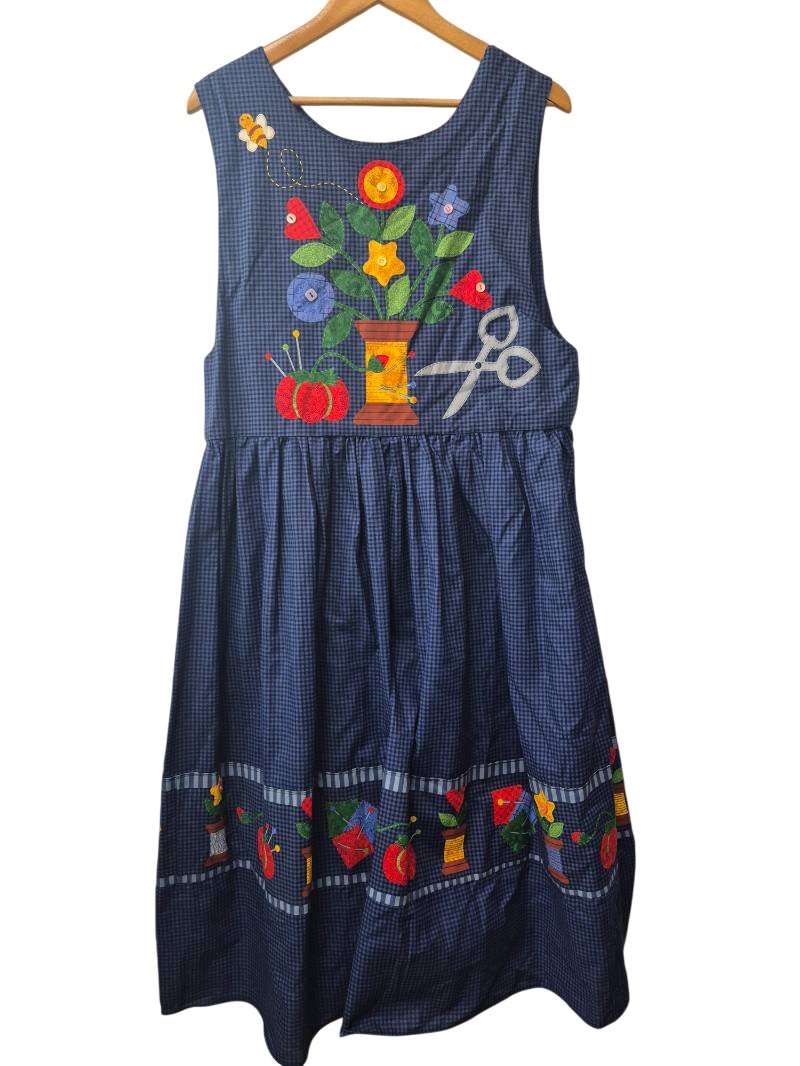 Embroidered Jumper Dress Vintage