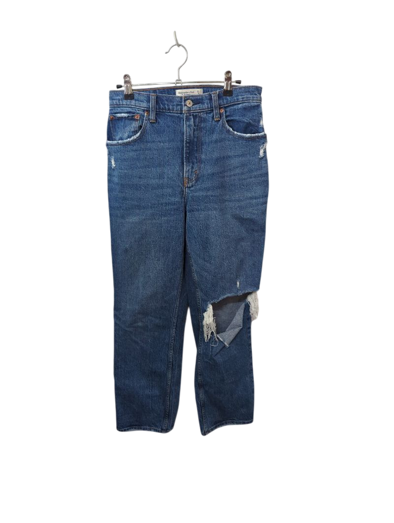Abercrombie & Fitch Distressed Straight Leg Jeans