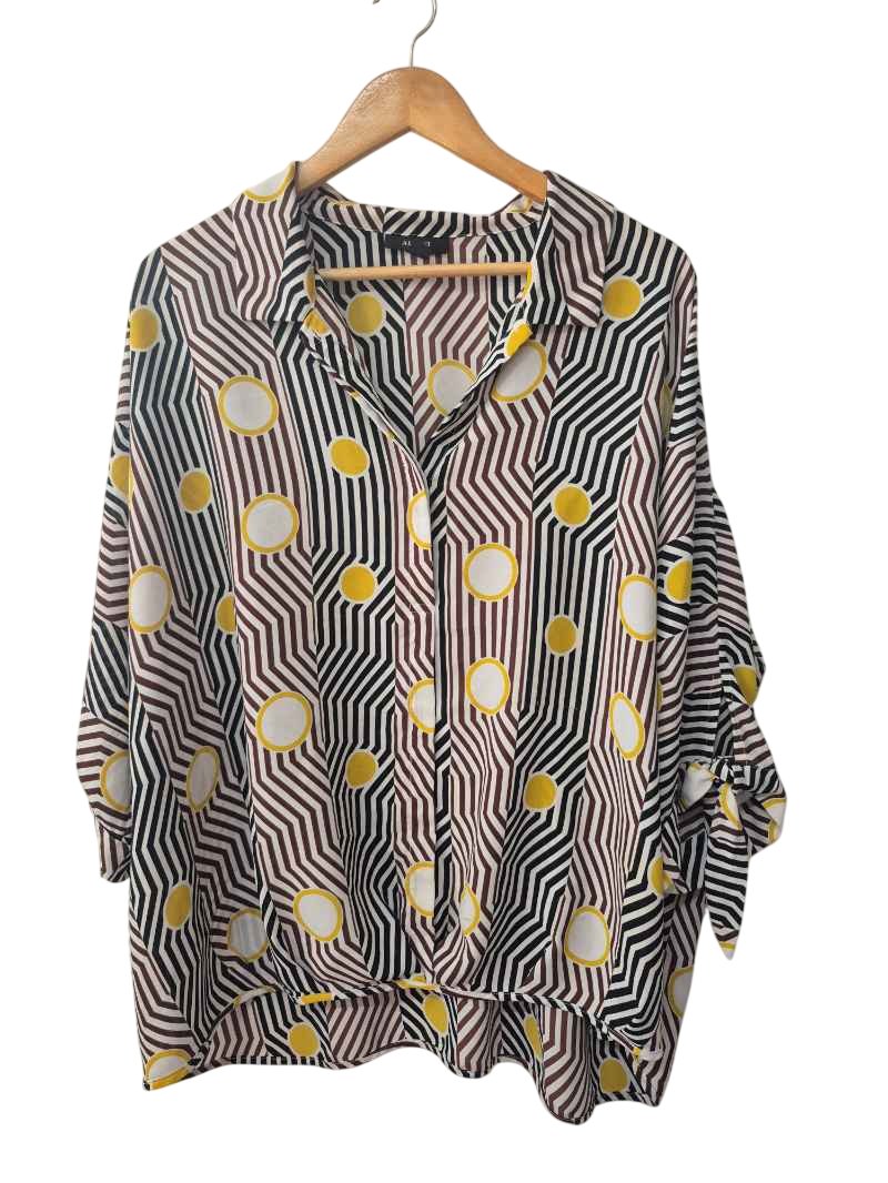 Alfani Patterned Button-Up Long Sleeves