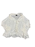 Lane Bryant Lace Trim Blouse Long Sleeves