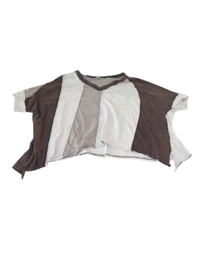 Oli & Hali Patchwork V-Neck Short Sleeves