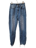 Enjean Distressed Hem Jeans