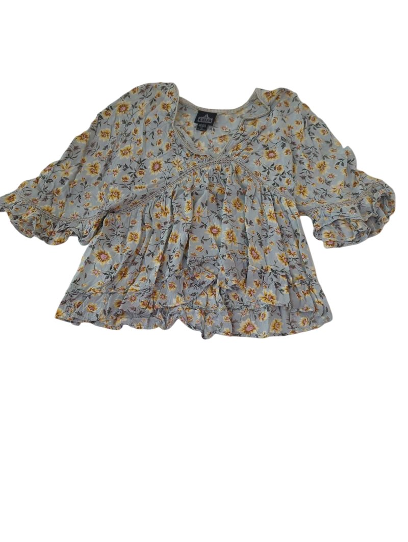 Angie Peasant Blouse Short Sleeves