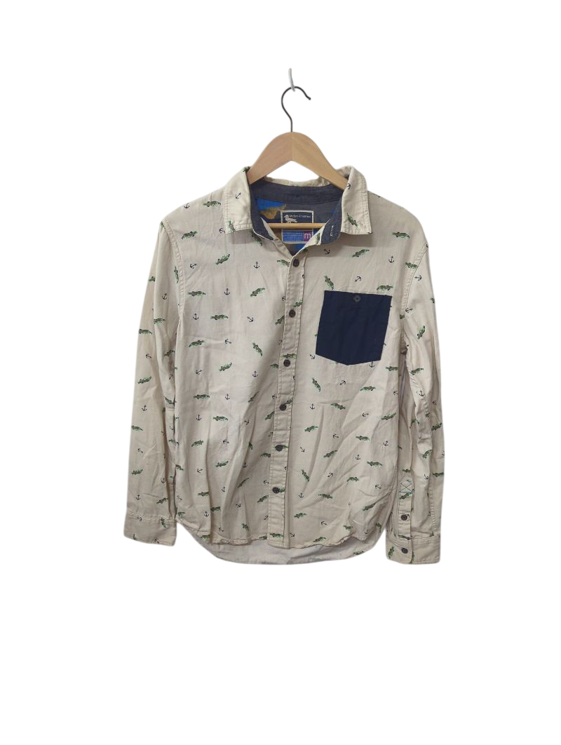 Modern amusement Patterned Button-Up Long Sleeves
