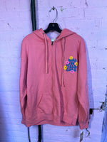 Pink Pacific&Co "Wish You Were Here" Zip Up Hoodie, L