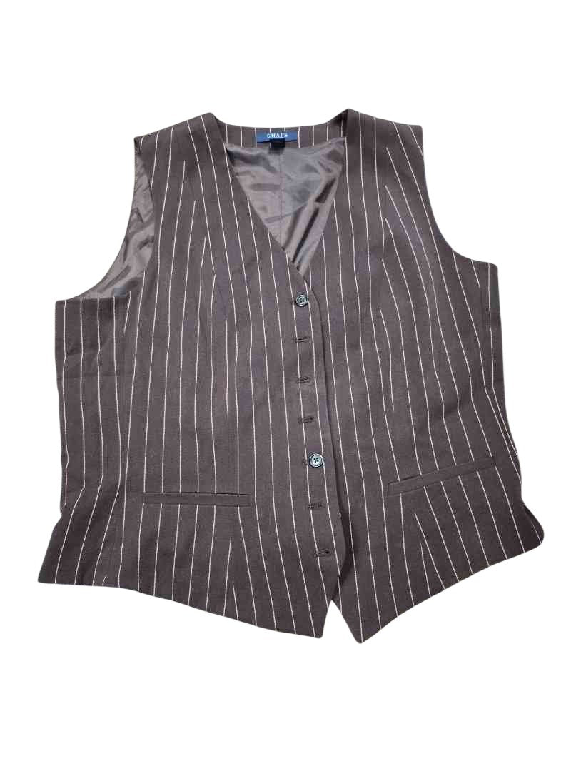 Chaps Pinstripe Vest Tanks