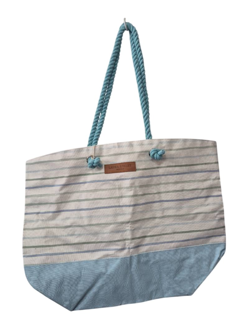 Laura Ashley Striped Tote Handbags