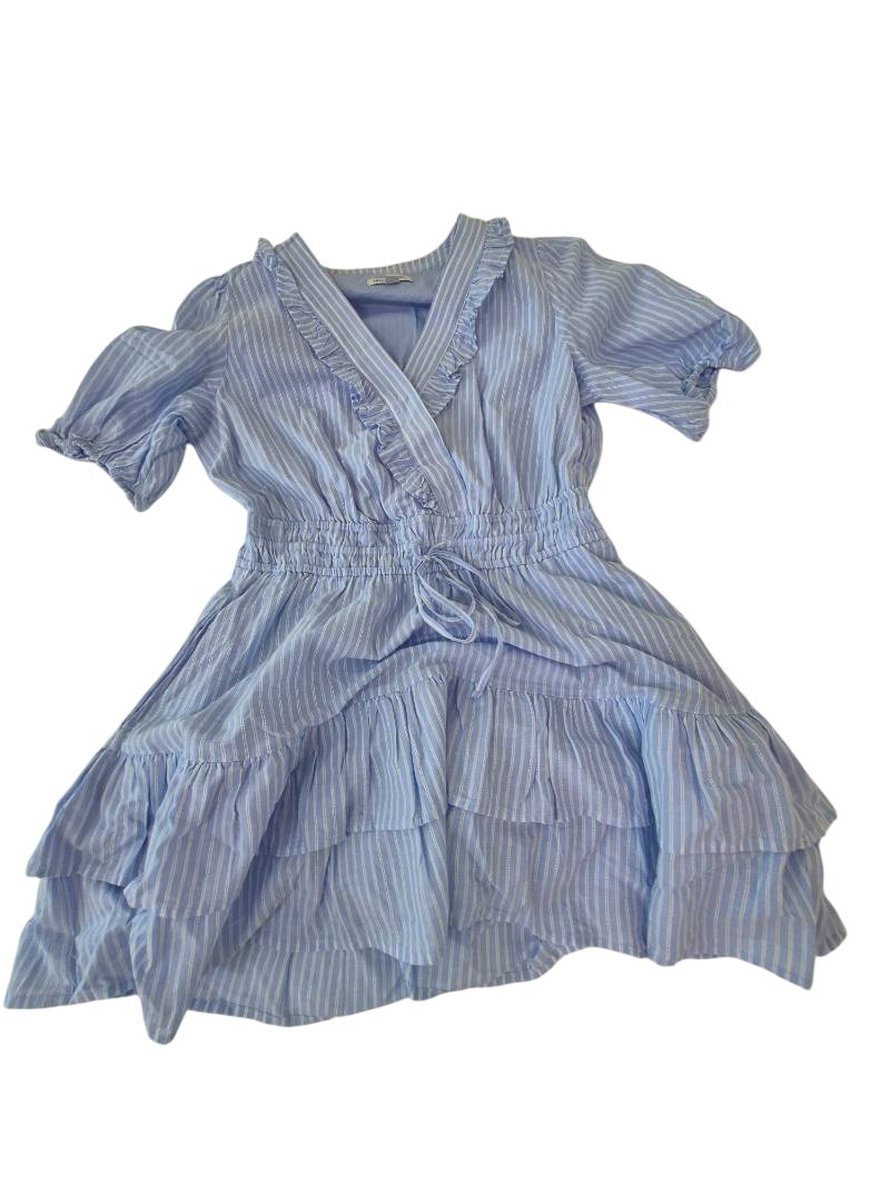 Free Assembly Striped Ruffle Dresses