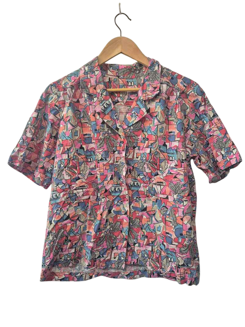 Abstract Print Blouse Vintage