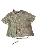 Sag Harbor Floral Button-Front Short Sleeves