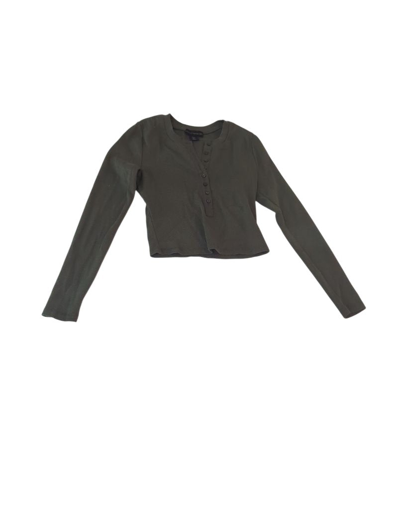 House of Harlow 1960 Cropped Henley Long Sleeves