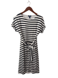 Chaps Striped Tie-Waist Dresses