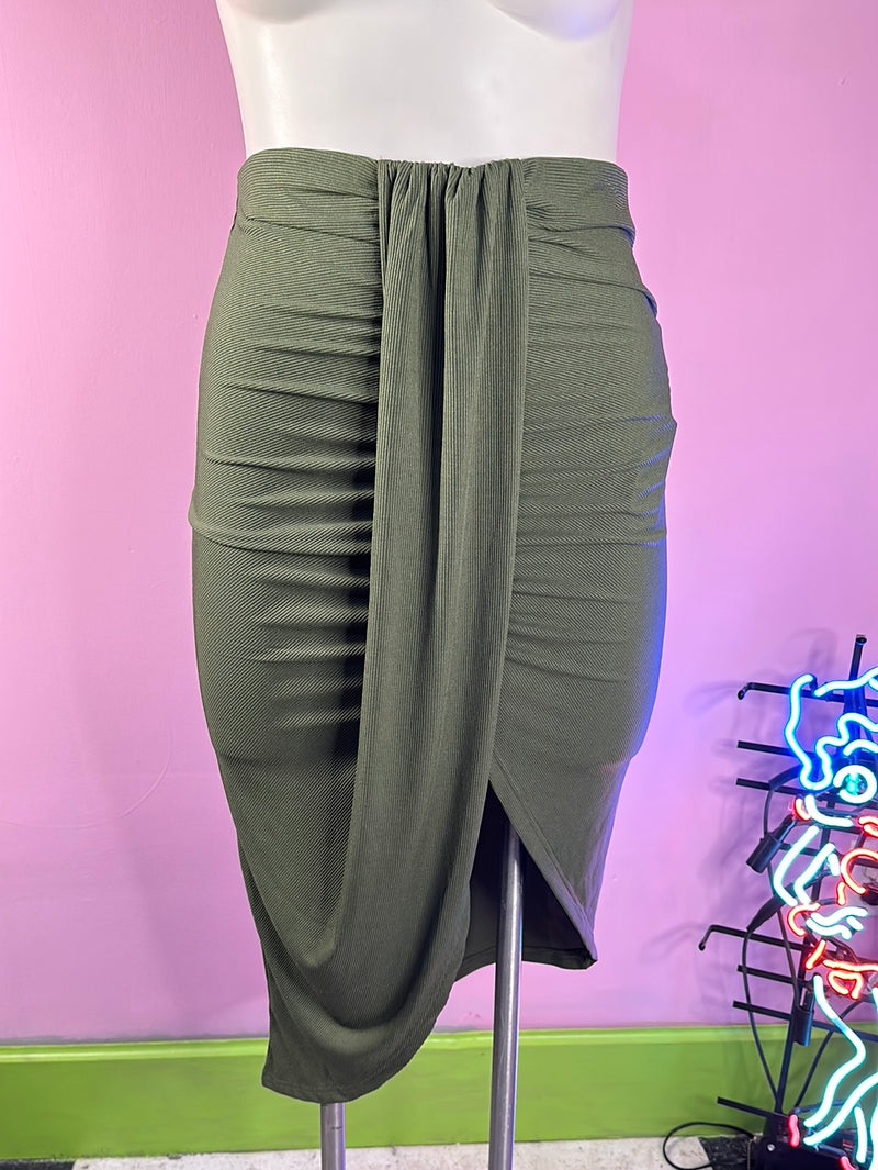 Green Cider Midi Skirt, XL