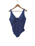 Lands End V-Neck One-Piece Swimwear