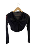 Fashion Nova Cropped Mesh Long Sleeves