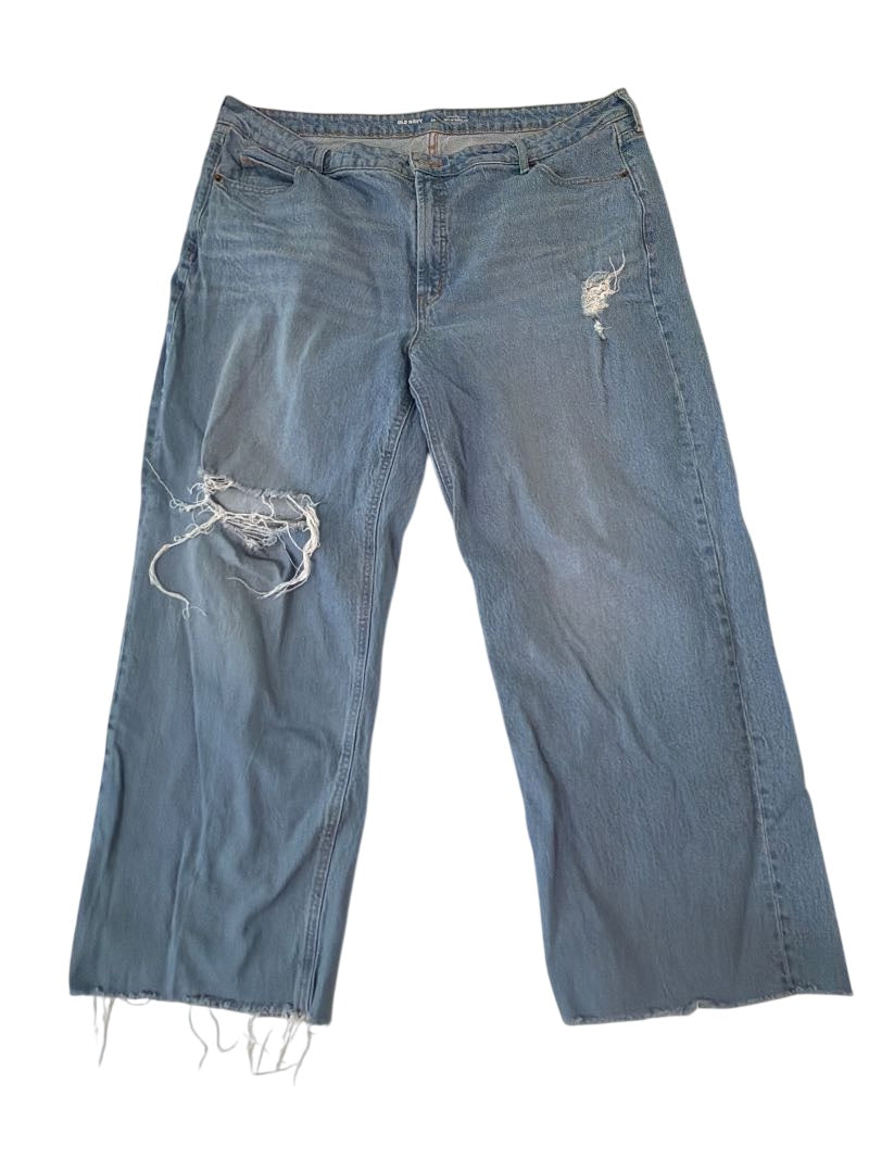 Old Navy Distressed Wide Leg Jeans