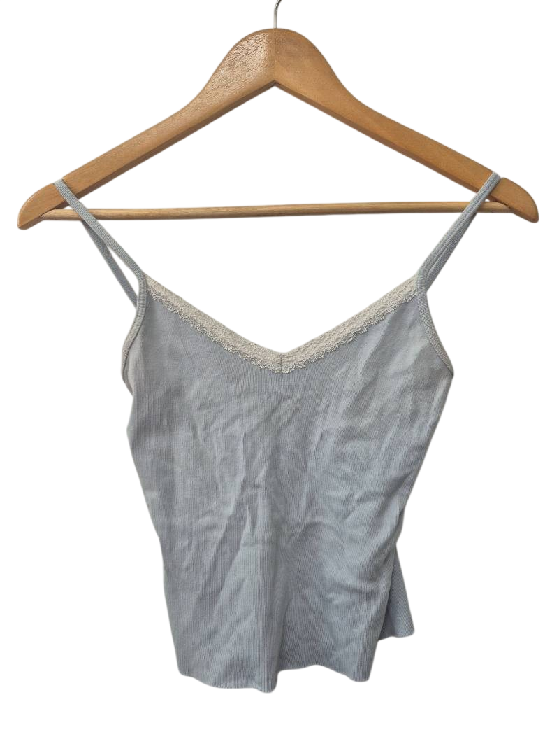 Brandy Melville Lace Trim V-Neck Tanks