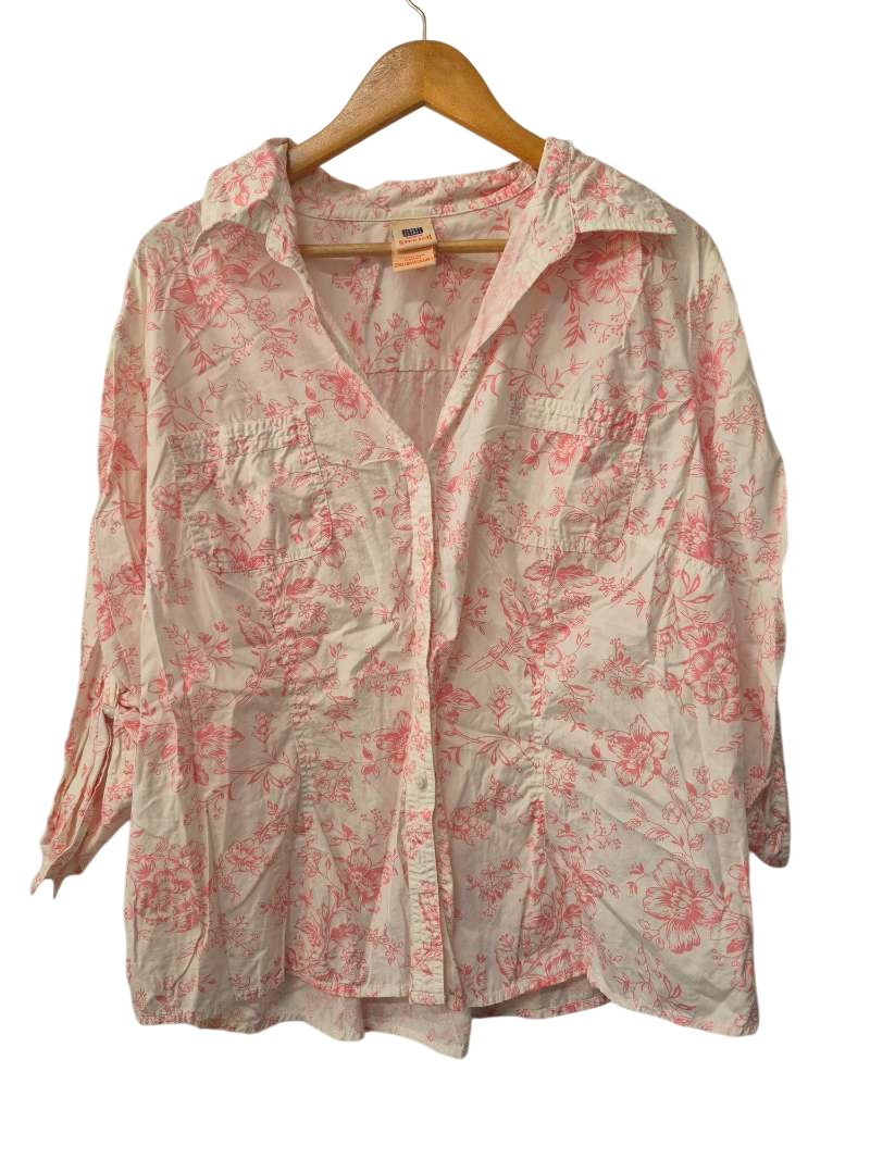 Faded Glory Floral Button-Up Vintage