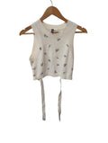 Divided Tie Strap Crop Tanks