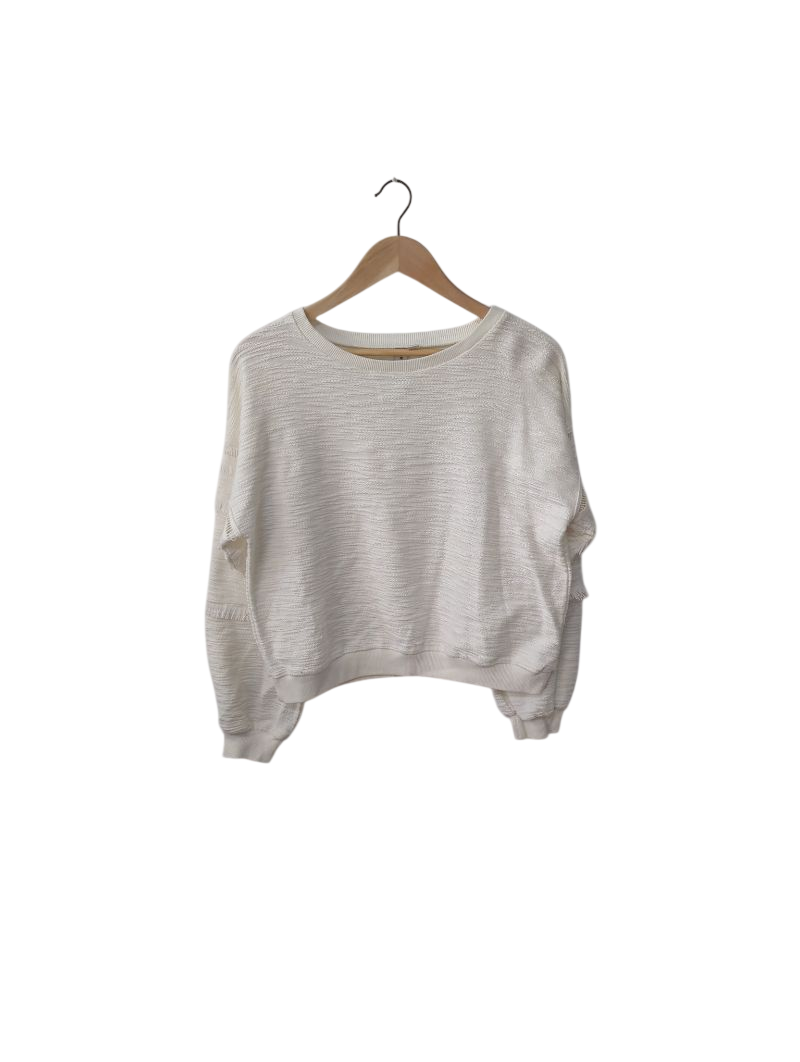 Grace & Karmen Textured Crewneck Long Sleeves