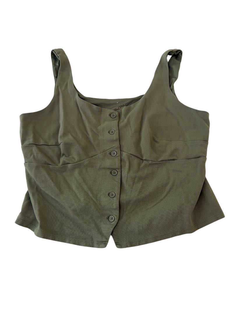 A New Day Button Front Tanks