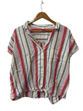 Old Navy Striped Button-Up Short Sleeves