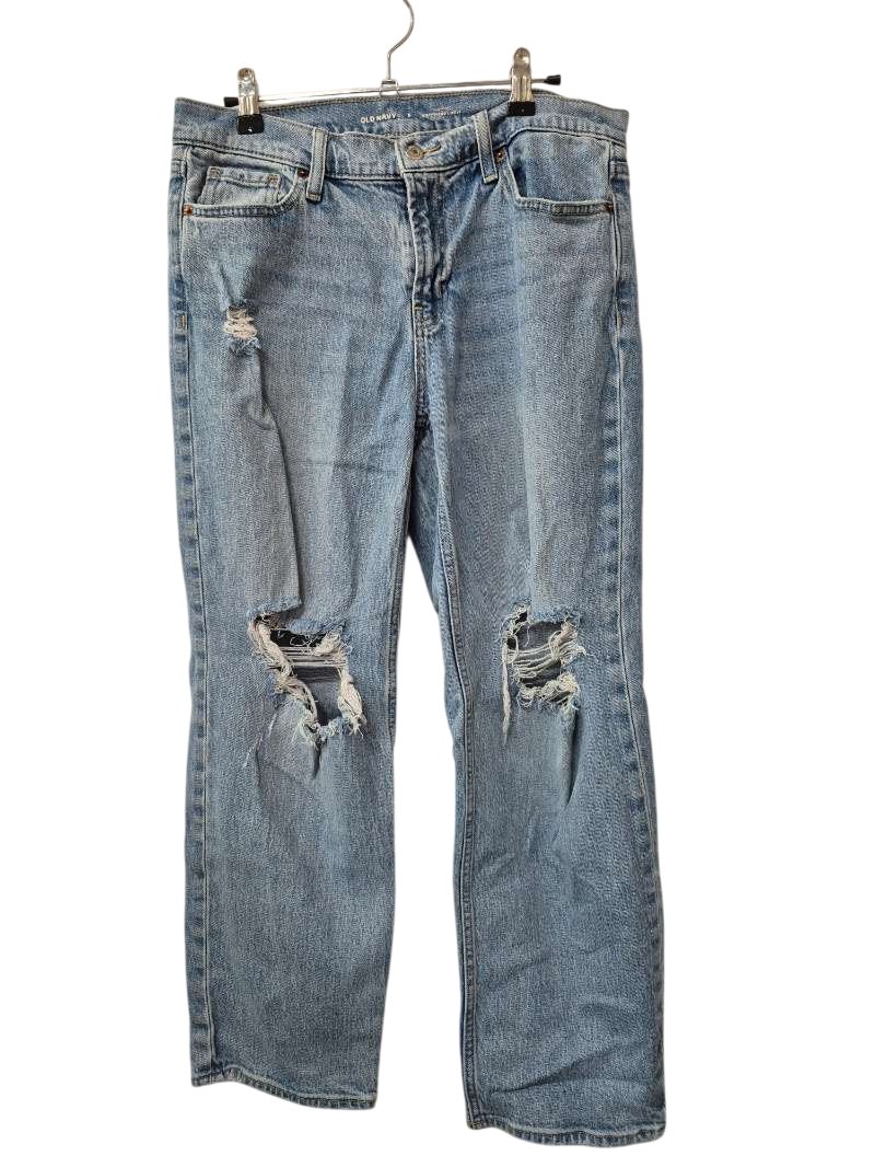 Old Navy Distressed Straight Leg Jeans