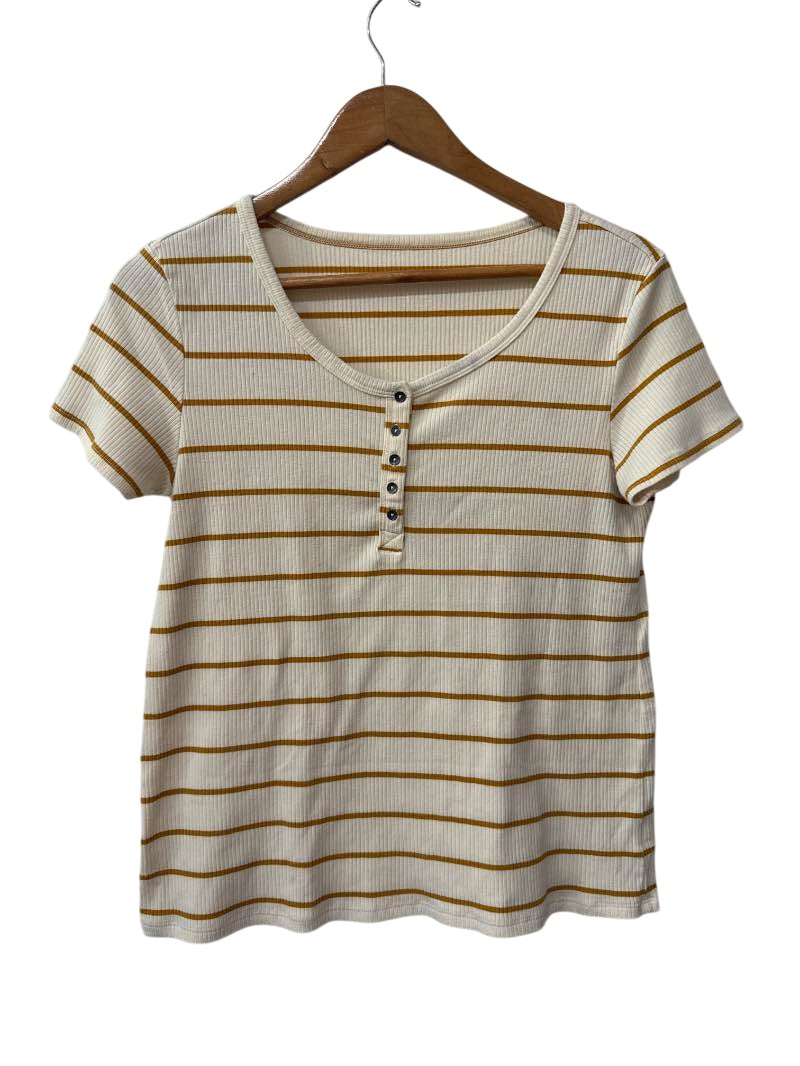 American Eagle Button Henley Short Sleeves