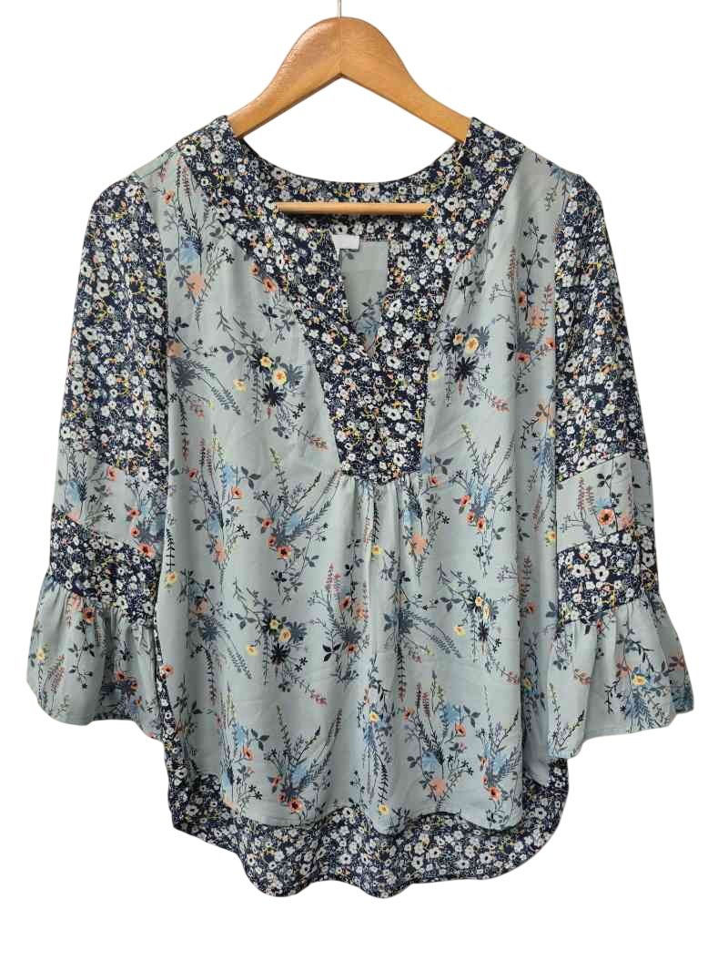 DR2 Floral Boho Blouse Long Sleeves