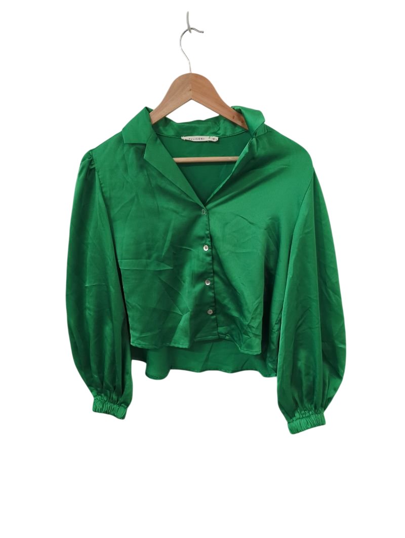 Ellison Button-Up Cropped Long Sleeves