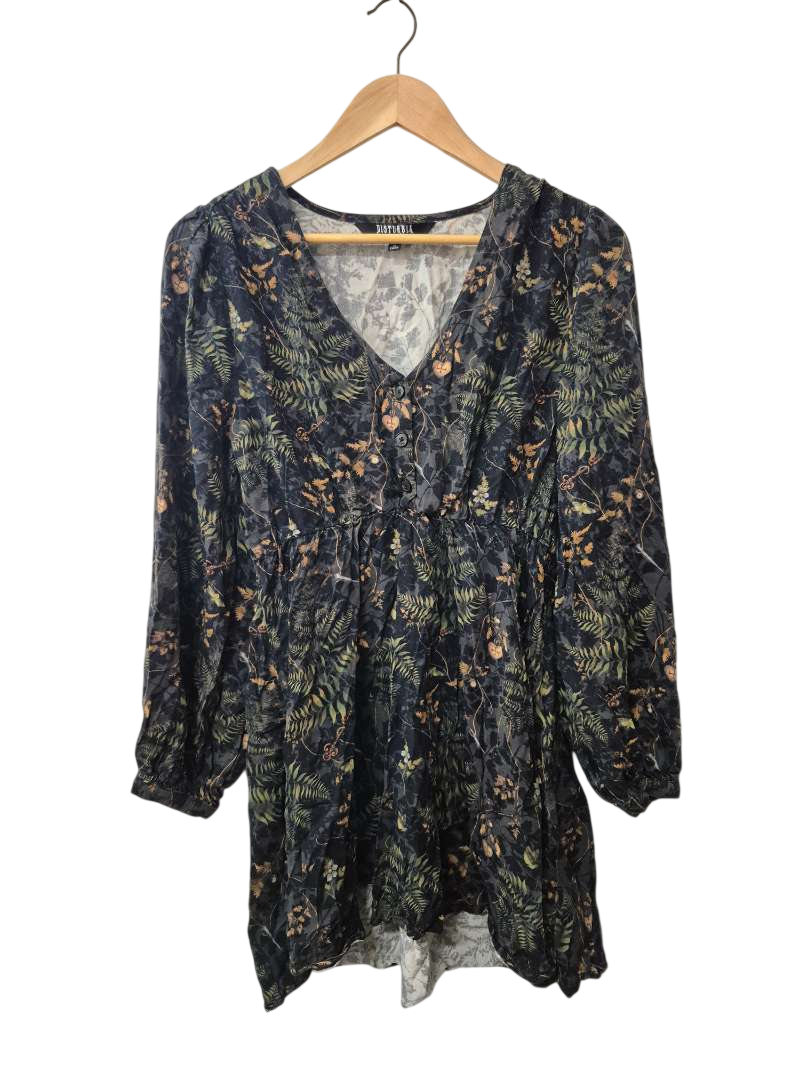 Disturbia V-Neck Buttoned Dresses