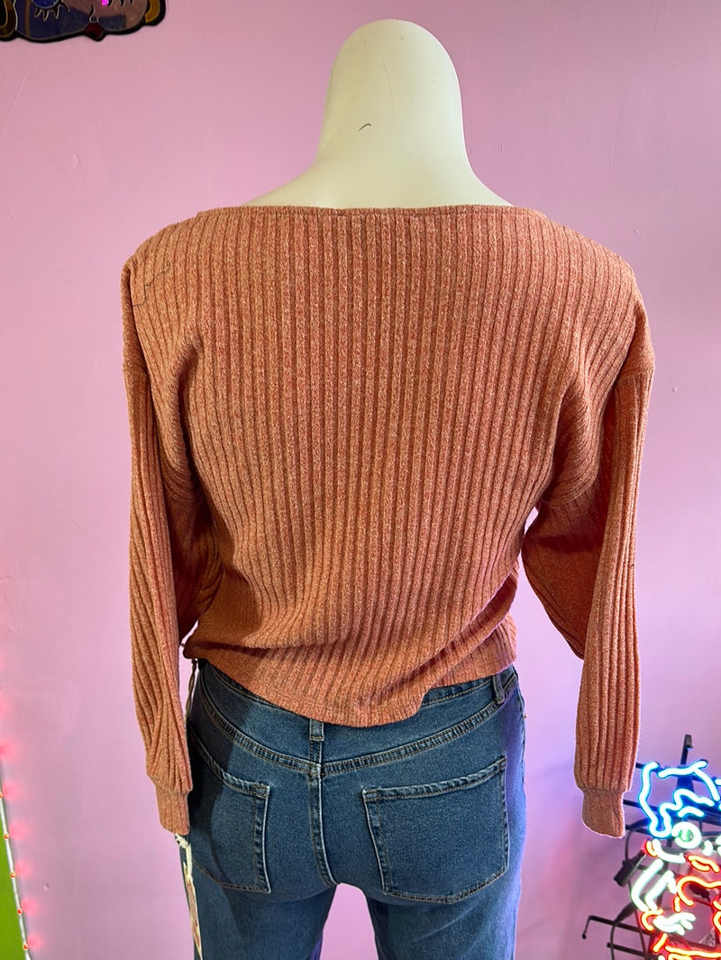 Orange Forever21 Casual Long Sleeve, L