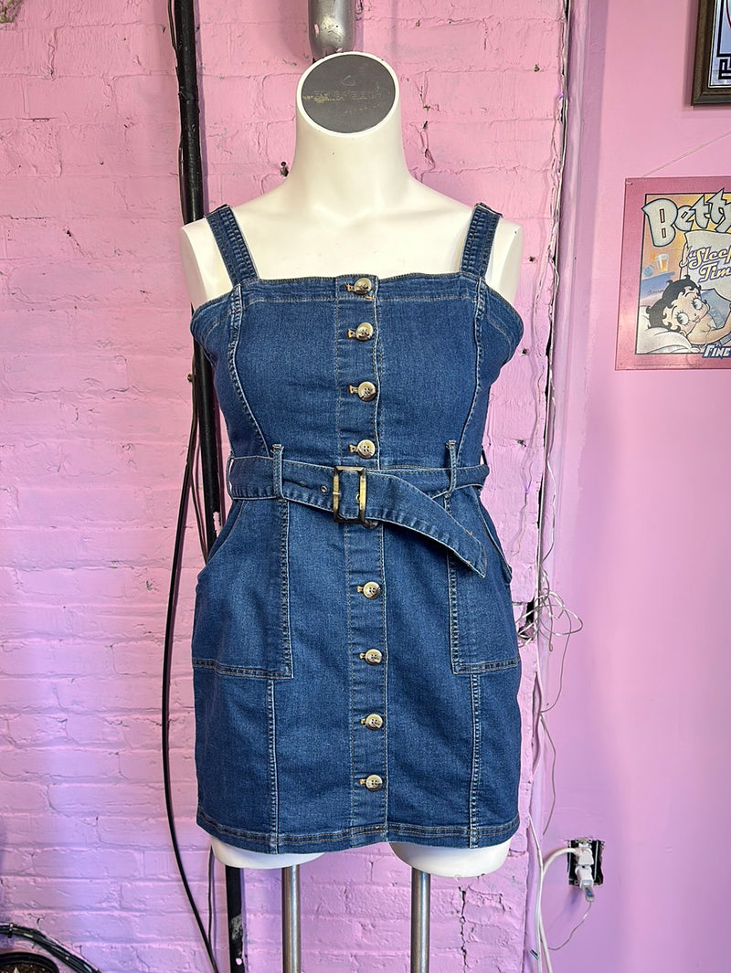 Divided by H&M Denim Belted Mini Dress, 12