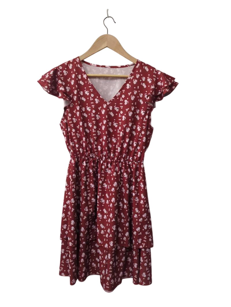 SHEIN V-Neck Flutter-Sleeve Dresses