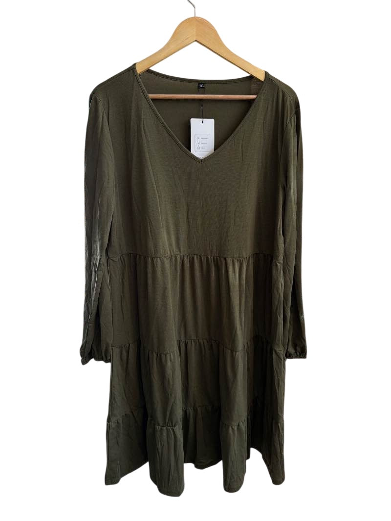 V-Neck Tiered Dresses