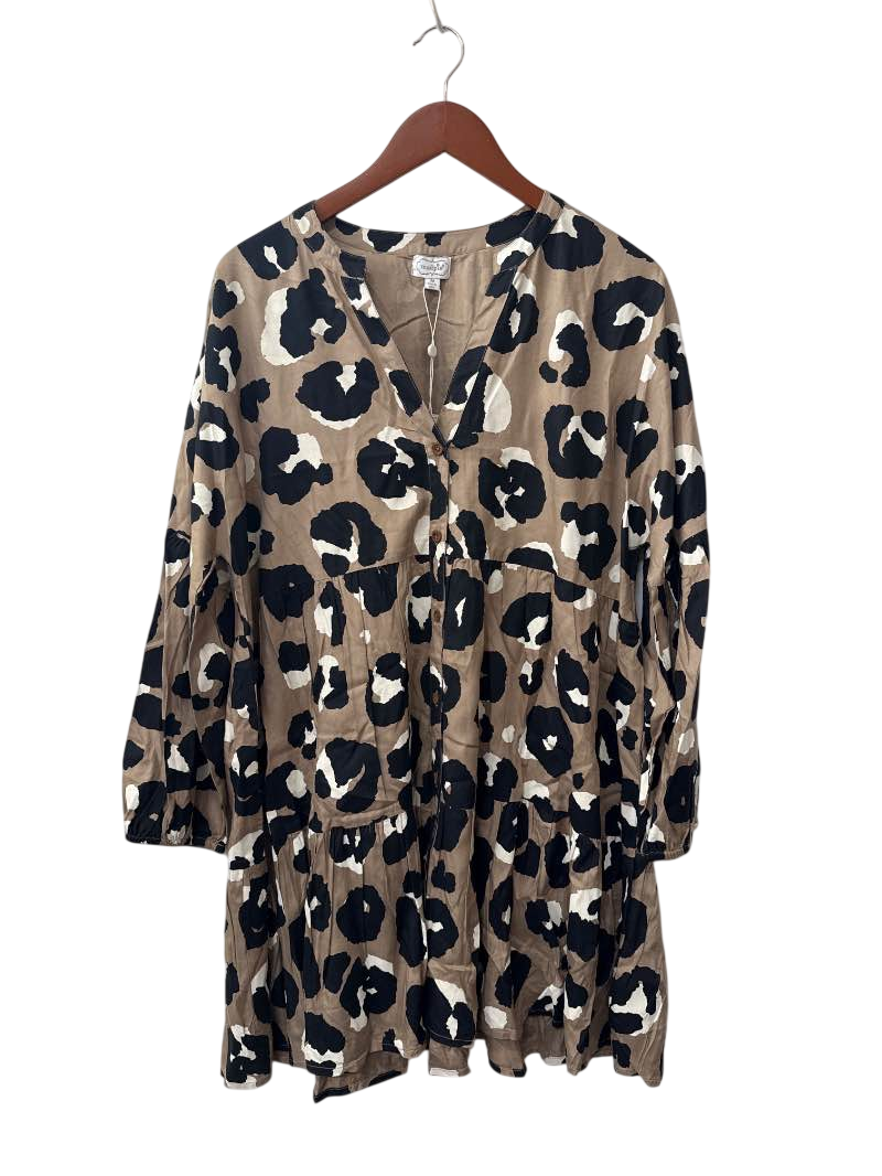 Mudpie Leopard Print V-Neck Dresses