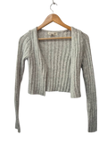 Happily Grey Ribbed Cardigan Sweater