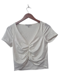 Gaze Ruched V-Neck Short Sleeves
