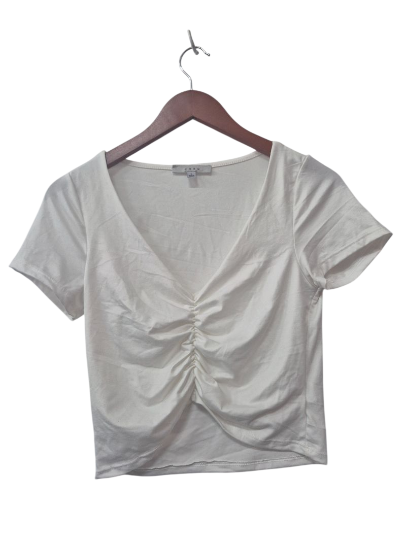 Gaze Ruched V-Neck Short Sleeves