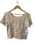 Jessica Simpson Crochet Top Short Sleeves
