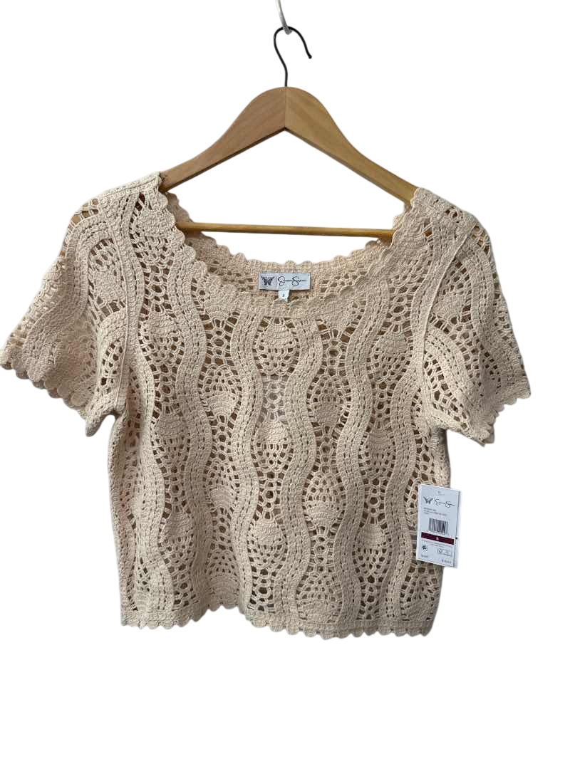 Jessica Simpson Crochet Top Short Sleeves
