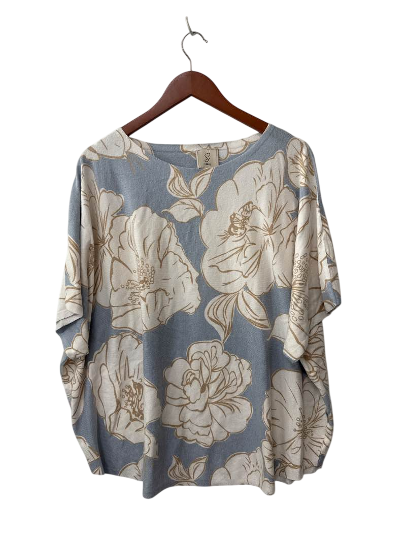 Sioni Floral Print Top Short Sleeves