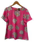 Worthington Floral Print Top Short Sleeves