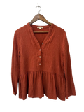 Steve Hender Peplum Blouse Long Sleeves