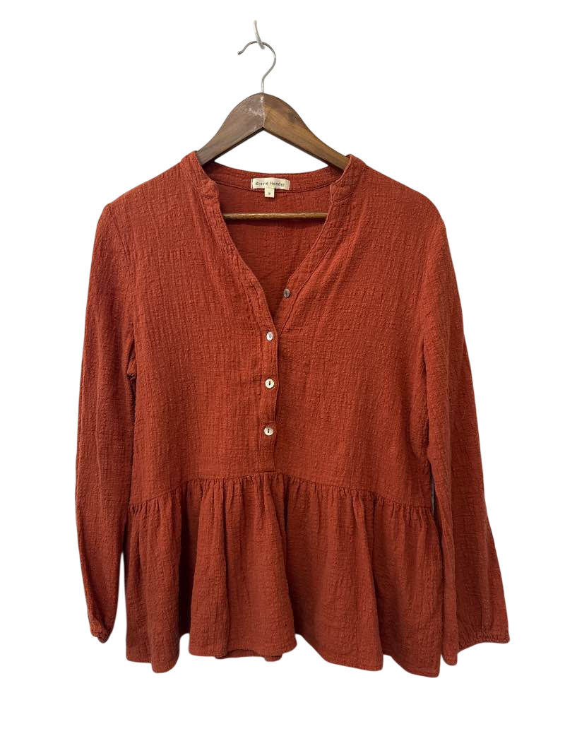 Steve Hender Peplum Blouse Long Sleeves
