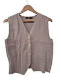 Illusory Button-Front Vest Tanks