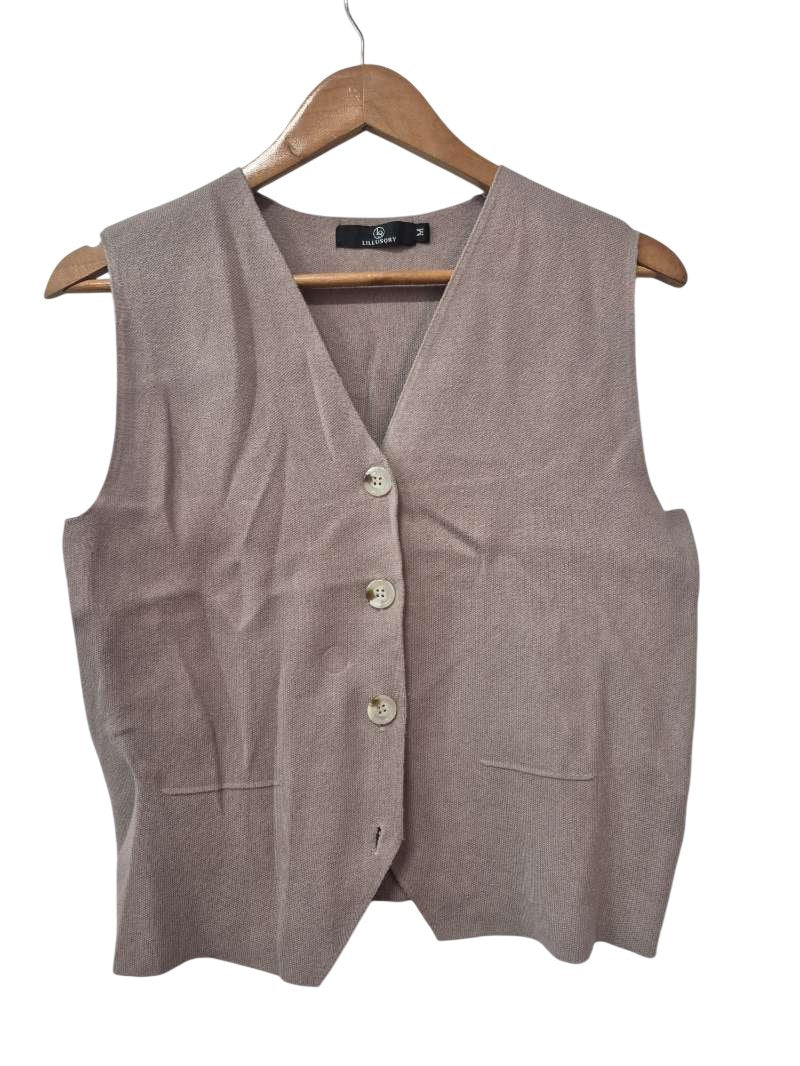Illusory Button-Front Vest Tanks