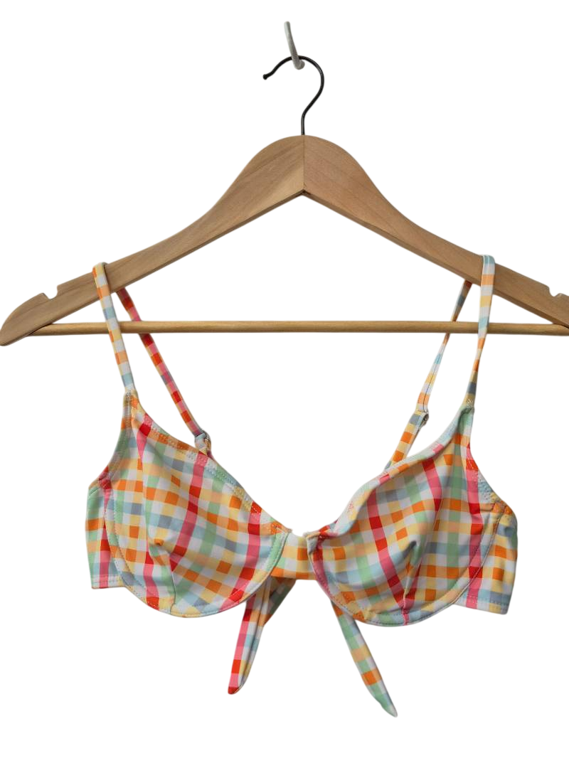 Checkered Bikini Top Swimwear