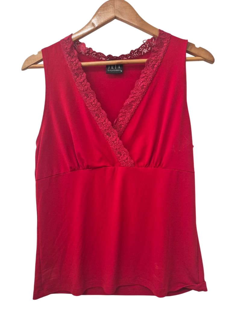 JKLA Lace Trim V-Neck Tanks